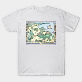 WELLESLEY College map MASSACHUSETTS dorm decor graduate T-Shirt